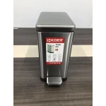 Відро для сміття з плавним закриттям прямокутне Koer TC-010210-02 10 л колір нержавійка (KR5597)