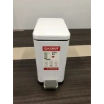 Відро для сміття з плавним закриттям прямокутне Koer TC-010210-08 10 л колір білий (KR5598)