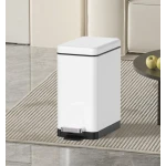 Відро для сміття з плавним закриттям прямокутне Koer TC-010210-08 10 л колір білий (KR5598)