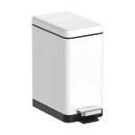 Відро для сміття з плавним закриттям прямокутне Koer TC-010210-08 10 л колір білий (KR5598)