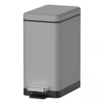 Відро для сміття з плавним закриттям прямокутне Koer TC-010210-07 10 л колір сірий (KR5599)