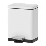 Відро для сміття з плавним закриттям прямокутне Koer TC-010306-08 6 л колір білий (KR5601)