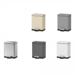 Відро для сміття з плавним закриттям прямокутне Koer TC-010306-08 6 л колір білий (KR5601)