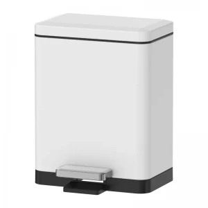 Мусорное ведро с плавным закрытием прямоугольное Koer TC-010306-08 6 л цвет белый (KR5601) Мусорное ведро с плавным закрытием прямоугольное Koer TC-010306-08 6 л цвет белый (KR5601)