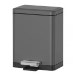 Відро для сміття з плавним закриттям прямокутне Koer TC-010306-07 6 л колір графіт (KR5602)