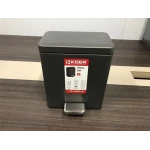 Відро для сміття з плавним закриттям прямокутне Koer TC-010306-07 6 л колір графіт (KR5602)
