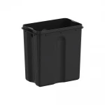 Відро для сміття з плавним закриттям прямокутне Koer TC-010315-02 15 л колір нержавійка (KR5603)