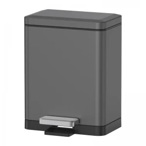 Мусорное ведро с плавным закрытием прямоугольное Koer TC-010315-07 15 л цвет графит (KR5604) Мусорное ведро с плавным закрытием прямоугольное Koer TC-010315-07 15 л цвет графит (KR5604)