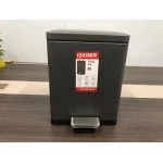 Відро для сміття з плавним закриттям прямокутне Koer TC-010315-07 15 л колір графіт (KR5604)