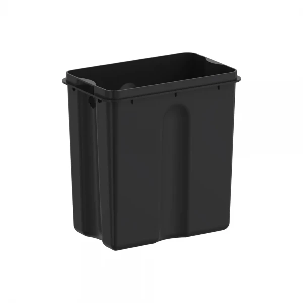 Відро для сміття з плавним закриттям прямокутне Koer TC-010315-07 15 л колір графіт (KR5604)
