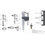 Арматура наповнювальна з універсальним підключенням Koer KT-0101-3/8