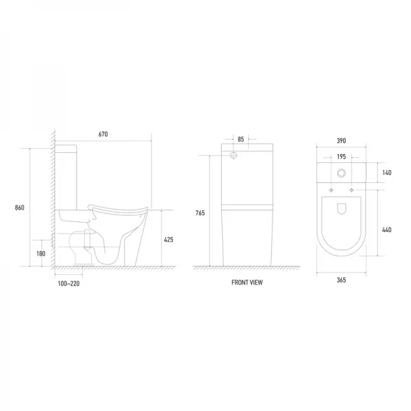 Унитаз-компакт эргономичный Koer TT-0202-T3 670x390x860mm система смыва TORNADO 3.0 (KR5614)