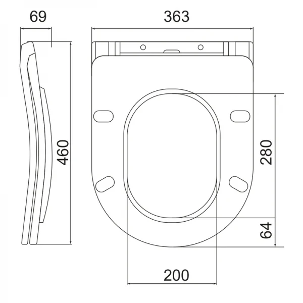 Унитаз-компакт эргономичный Koer TT-0202-T3 670x390x860mm система смыва TORNADO 3.0 (KR5614)