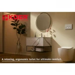 Унитаз подвесной эргономичный Koer TT-0101-T3 520x360x360mm система смыва TORNADO 3.0 (KR5615)