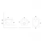 Унитаз подвесной эргономичный Koer TT-0102-T3 520x360x360mm система смыва TORNADO 3.0 (KR5616)