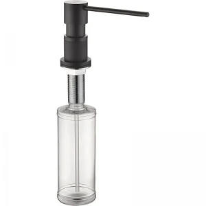 Дозатор для мийного засобу врізний Koer SDB-01-05 300 мл (колір чорний) (KR5626)