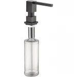 Дозатор для мийного засобу врізний Koer SDB-02-05 300 мл (колір чорний) (KR5630)