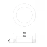 Прокладка пінопластова для зливного клапана бачка унітазу KOER KT-1407 для KT-0201, KT-0202, (колір ЧОРНИЙ) (KR5703)