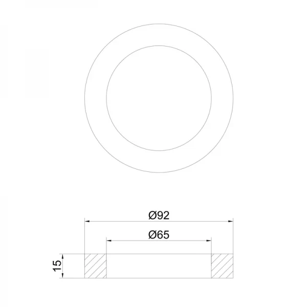 Прокладка пінопластова для зливного клапана бачка унітазу KOER KT-1407 для KT-0201, KT-0202, (колір ЧОРНИЙ) (KR5703)