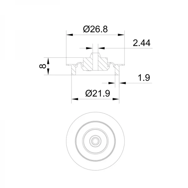 Мембрана для наполнительного клапана бачка унитаза KOER KT-1410 для KT-0103, KT-0104 (KR5707)