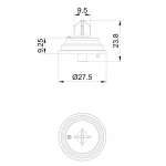 Мембрана для наповнювального клапана бачка унітазу KOER KT-1411 для KT-0105, KT-0106 (KR5708)