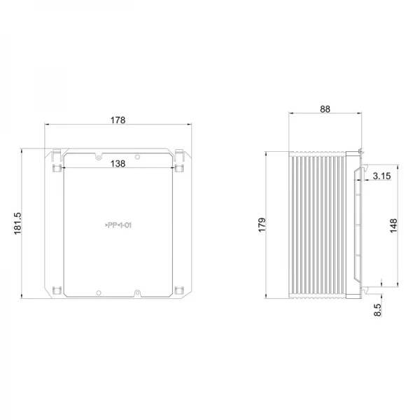Ревізійний короб для кріплення панелей змиву KOER KT-0703 для KT-0407 з функцією відкривання (колір білий) (KR5709)