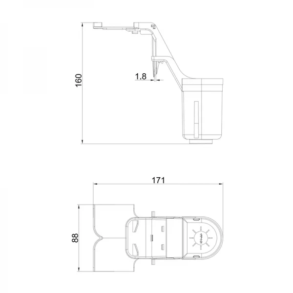 Холдер для освіжаючих пігулок для унітазу KOER KT-0704 для KT-0407 (колір білий) (KR5710)