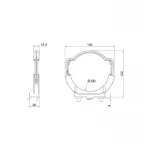 Хомут (фіксатор) каналізаційної труби інсталяції KOER KT-0705 для KT-0407 (колір чорний) (KR5711)