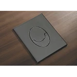 Панель змиву пластикова Koer KT-0606-07 157x198x3mm, кнопка закруглена (колір графіт) (KR5712)