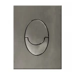 Панель змиву пластикова Koer KT-0606-07 157x198x3mm, кнопка закруглена (колір графіт) (KR5712)