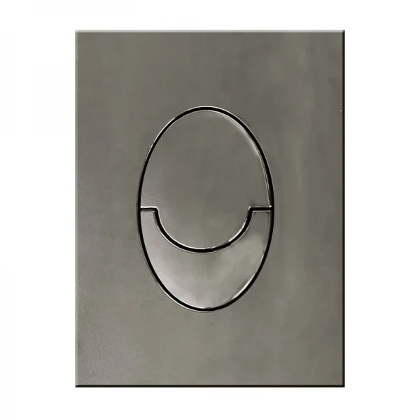 Панель змиву пластикова Koer KT-0606-07 157x198x3mm, кнопка закруглена (колір графіт) (KR5712)