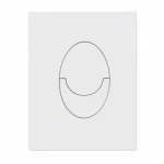 Панель змиву пластикова Koer KT-0606-03 157x198x3mm, кнопка закруглена (колір білий) (KR5713)