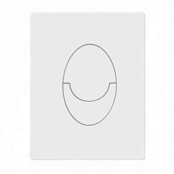 Панель змиву пластикова Koer KT-0606-03 157x198x3mm, кнопка закруглена (колір білий) (KR5713)