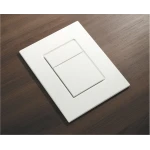 Панель змиву пластикова Koer KT-0607-03 157x198x3mm, кнопка квадратна (колір білий) (KR5714)