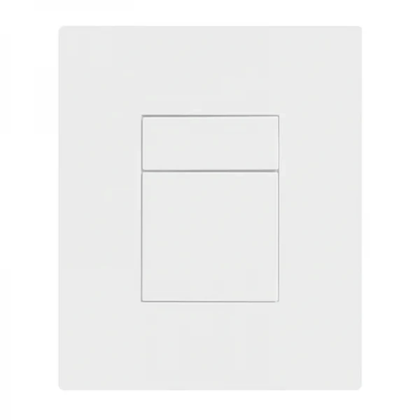 Панель змиву пластикова Koer KT-0607-03 157x198x3mm, кнопка квадратна (колір білий) (KR5714)