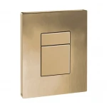 Панель змиву пластикова Koer KT-0607-12 157x198x3mm, кнопка квадратна (колір матове золото) (KR5715)