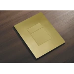 Панель змиву пластикова Koer KT-0607-12 157x198x3mm, кнопка квадратна (колір матове золото) (KR5715)