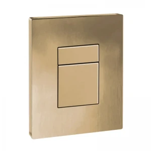 Панель змиву пластикова Koer KT-0607-12 157x198x3mm, кнопка квадратна (колір матове золото) (KR5715) Панель змиву пластикова Koer KT-0607-12 157x198x3mm, кнопка квадратна (колір матове золото) (KR5715)