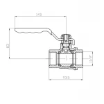 Кран кульовий ГГВ Koer Extreme KE.214-40 - 1 1/2