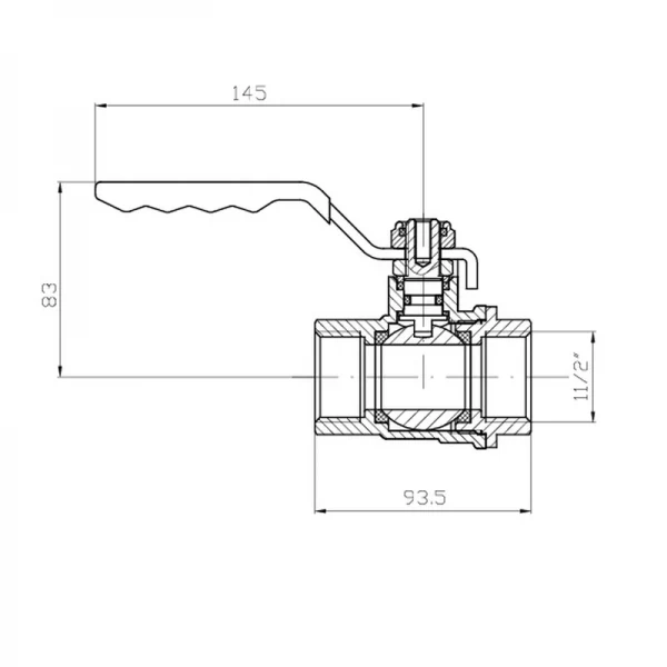 Кран кульовий ГГВ Koer Extreme KE.214-40 - 1 1/2