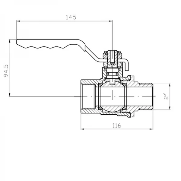 Кран кульовий ГШВ Koer Extreme KE.215-50 - 2