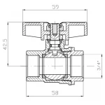 Кран шаровый ГГМ Koer Extreme KE.217-20 - 3/4