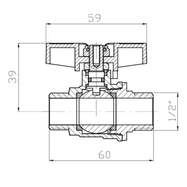 Кран кульовий ШШМ Koer Extreme KE.219-15 - 1/2
