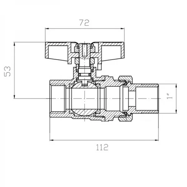 Кран з американкою Koer Extreme KE.227-25 - 1