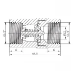 Клапан обратный конусный Koer KR.176-15.WN - 1/2
