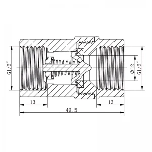 Клапан обратный конусный Koer KR.176-15.WN - 1/2