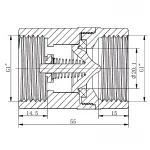 Клапан обратный конусный Koer KR.176-25.WN - 1