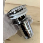 Донный клапан для раковины Koer PW-07-01 1 1/4'' с переливом автоматический СLICK-СLACK (Цвет хром) (KR5782)