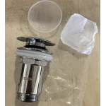 Донный клапан для раковины Koer PW-07-01 1 1/4'' с переливом автоматический СLICK-СLACK (Цвет хром) (KR5782)