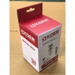 Донний клапан для раковини Koer PW-07-03 1 1/4'' з переливом автоматичний СLICK-СLACK (Колір білий) (KR5783)